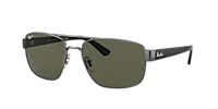 RAY-BAN RB3663 Arista Gold - Man Sunglasses, G-15 Green Lens