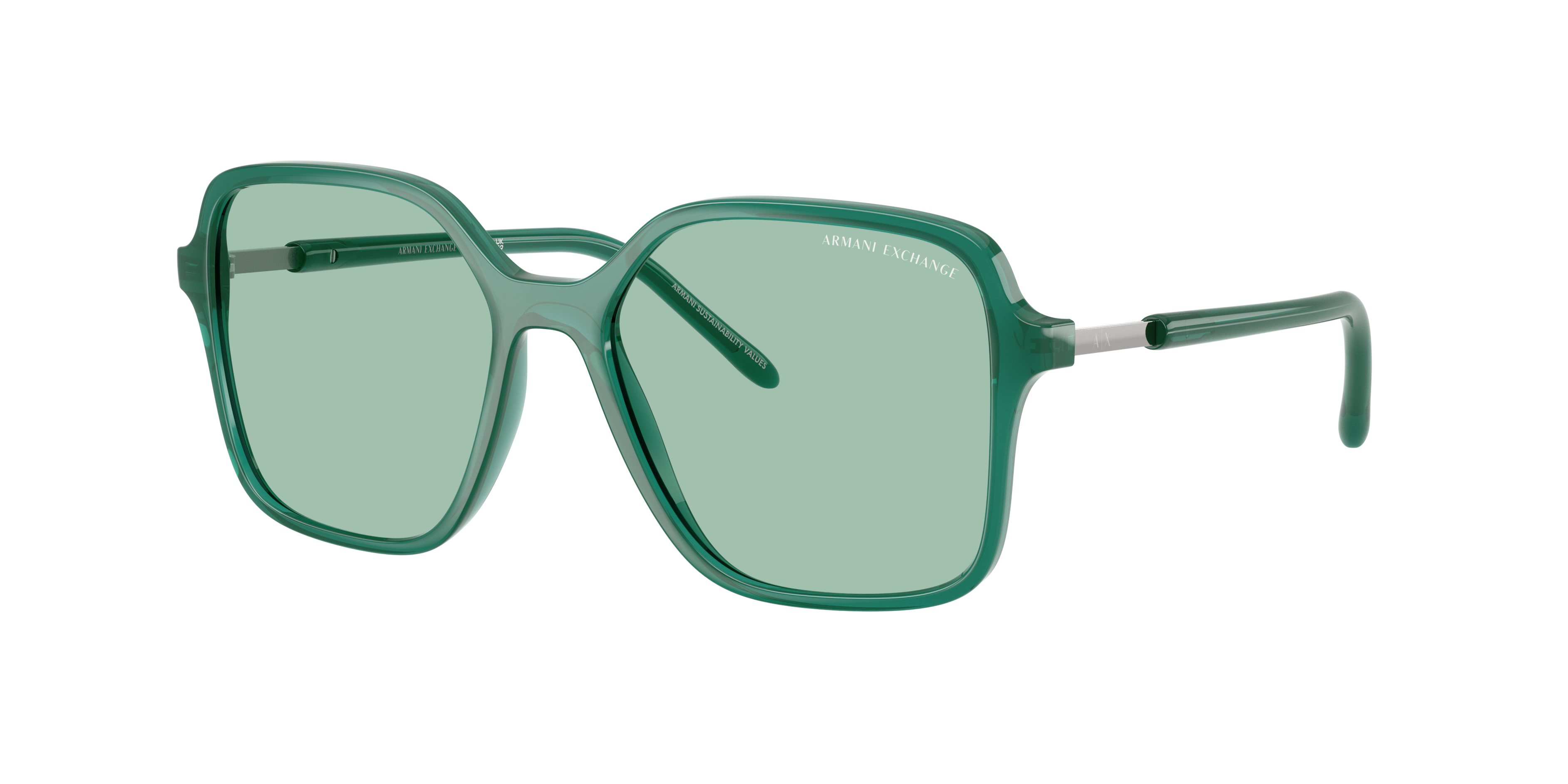 Armani Exchange AX4163S M (53 - 16) with Green lenses and Green