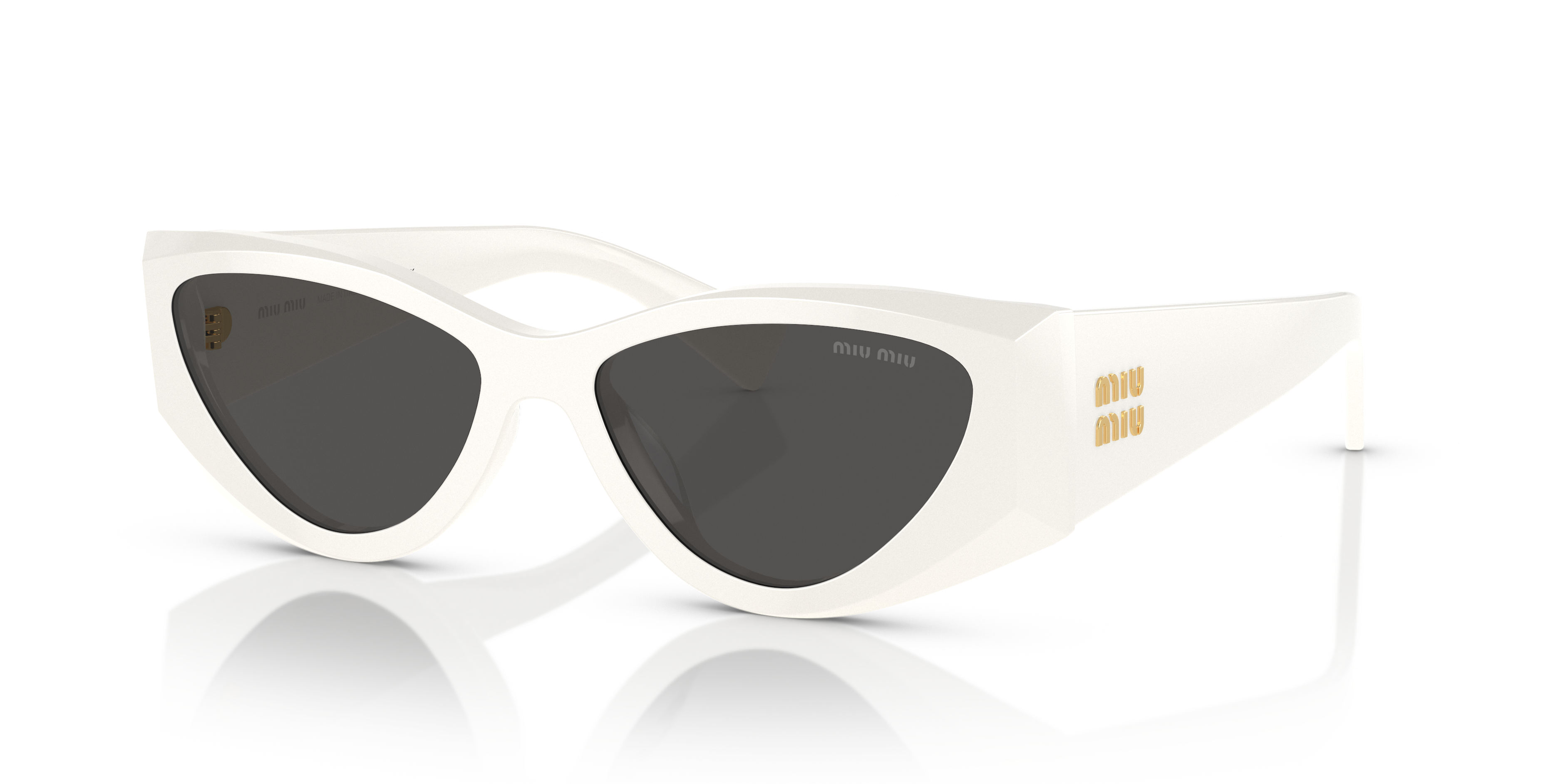 Miu Miu MU 06YS M (54 - 16) with Grey lenses and White frame