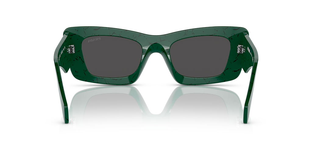 PRADA PR 13ZSF Green Marble - Women Luxury Sunglasses, Dark Grey Lens