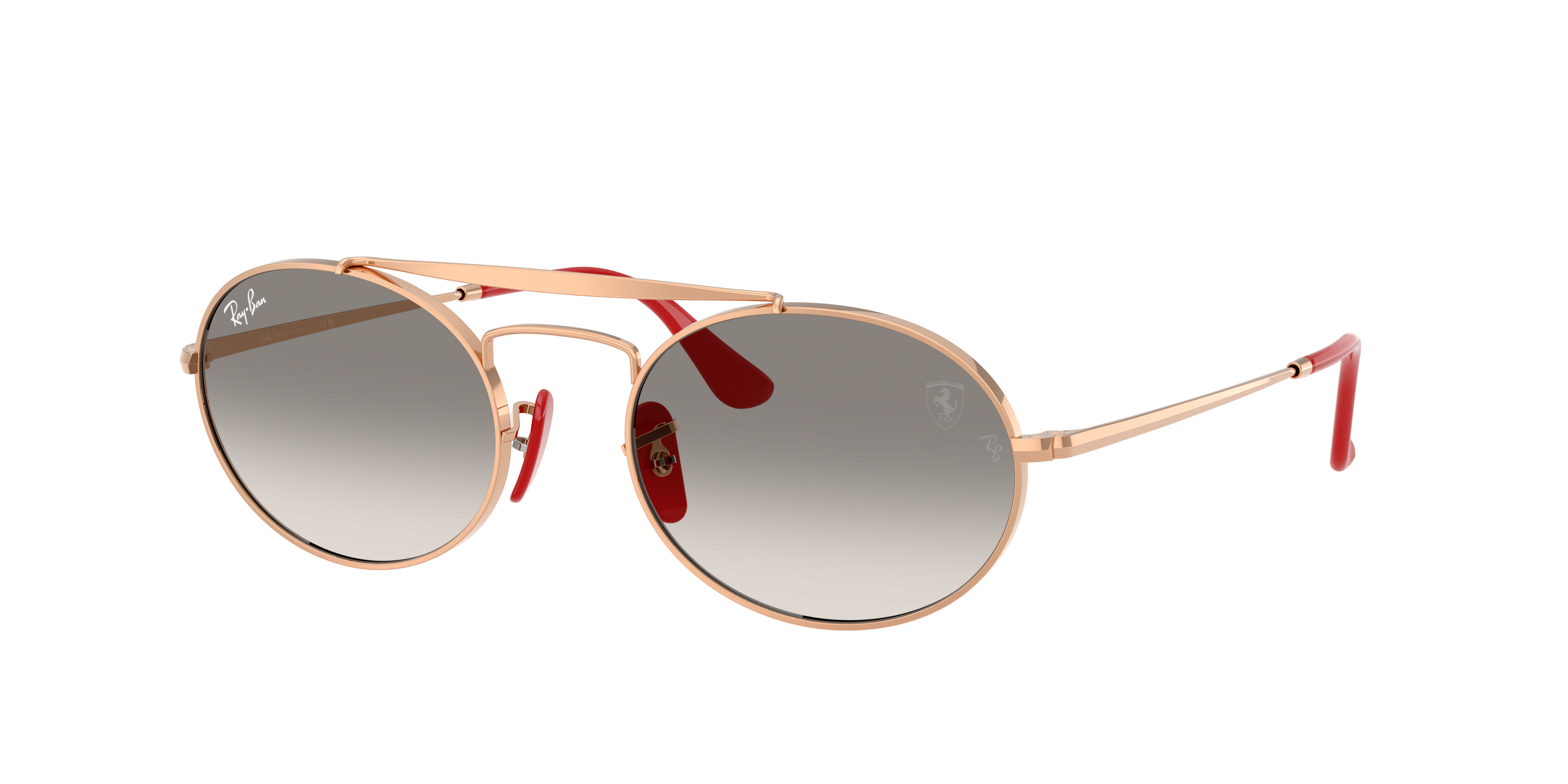 Ray-Ban Unisex Klar Verlauf Grau Sunglass Rb3775m Scuderia Ferrari Collection - Rahmenfarbe: Rotgold, Linsenfarbe:
