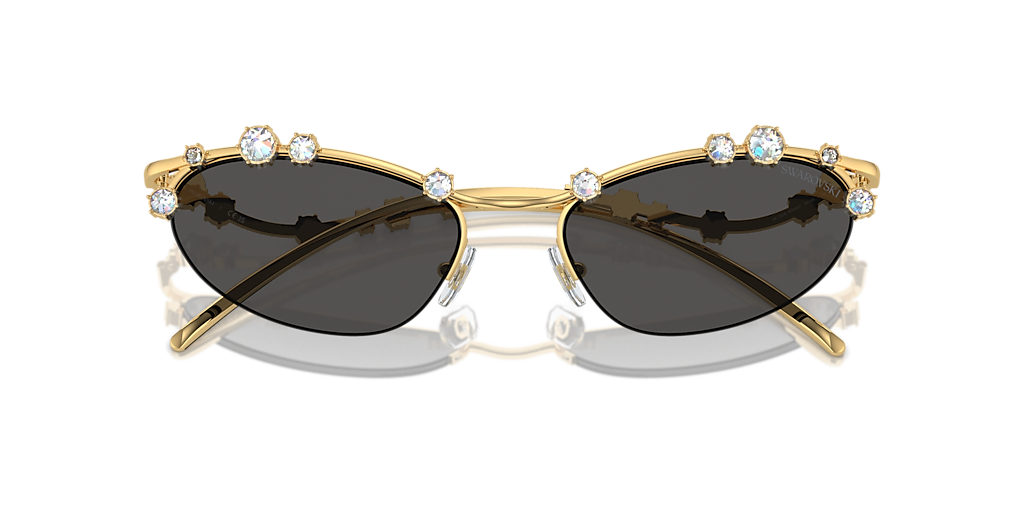 【送料,関税込】SWAROVSKI サングラス SK7016 Swarovski SK7016 L (56 - 19) with Grey lenses and Gold frame
