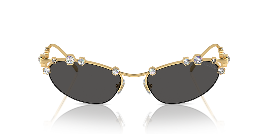 SWAROVSKI SK7016 Gold - Women Sunglasses, Dark Grey Lens