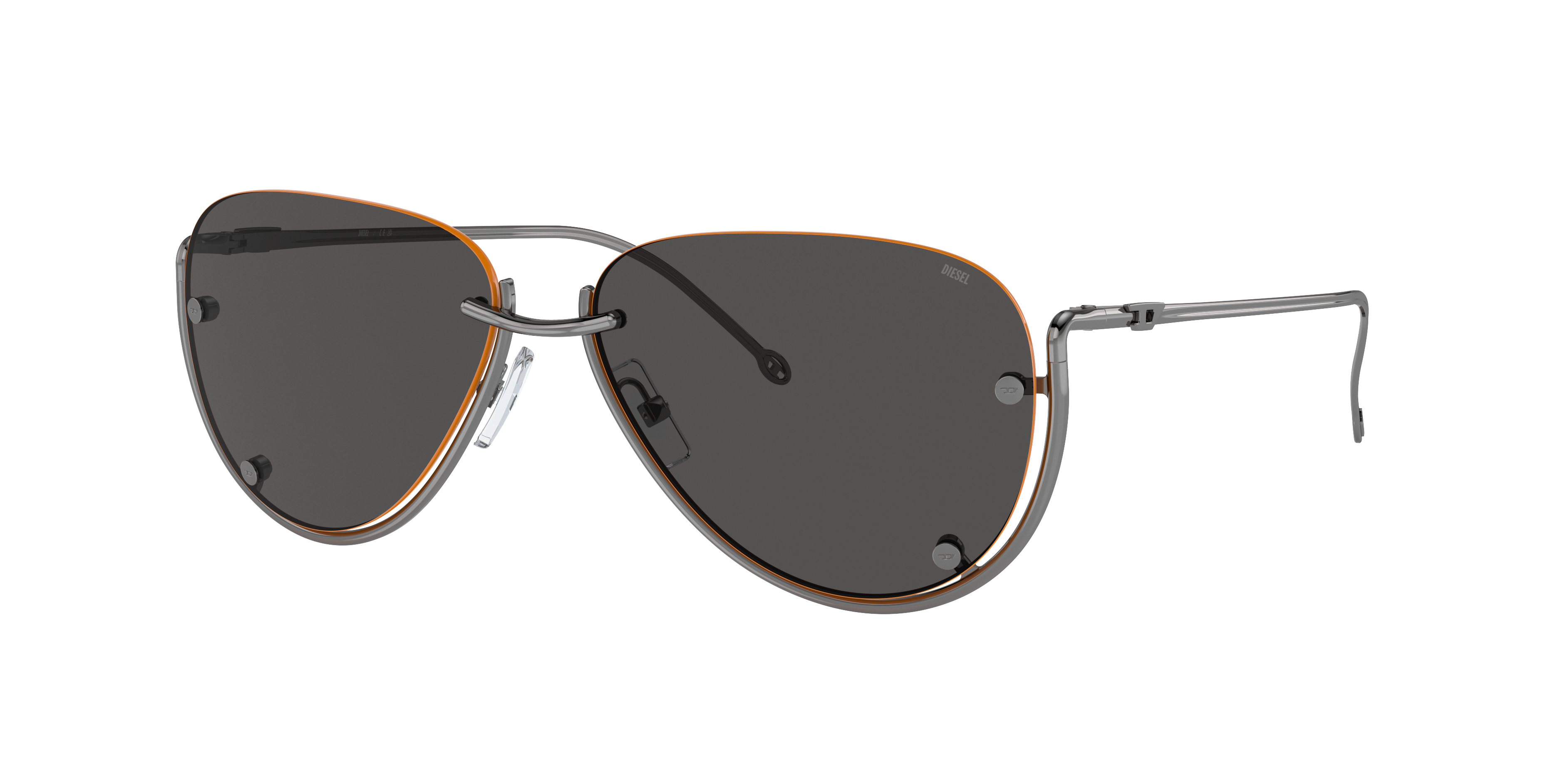 Diesel Unisex Sunglass Dl1003 In Dark Grey