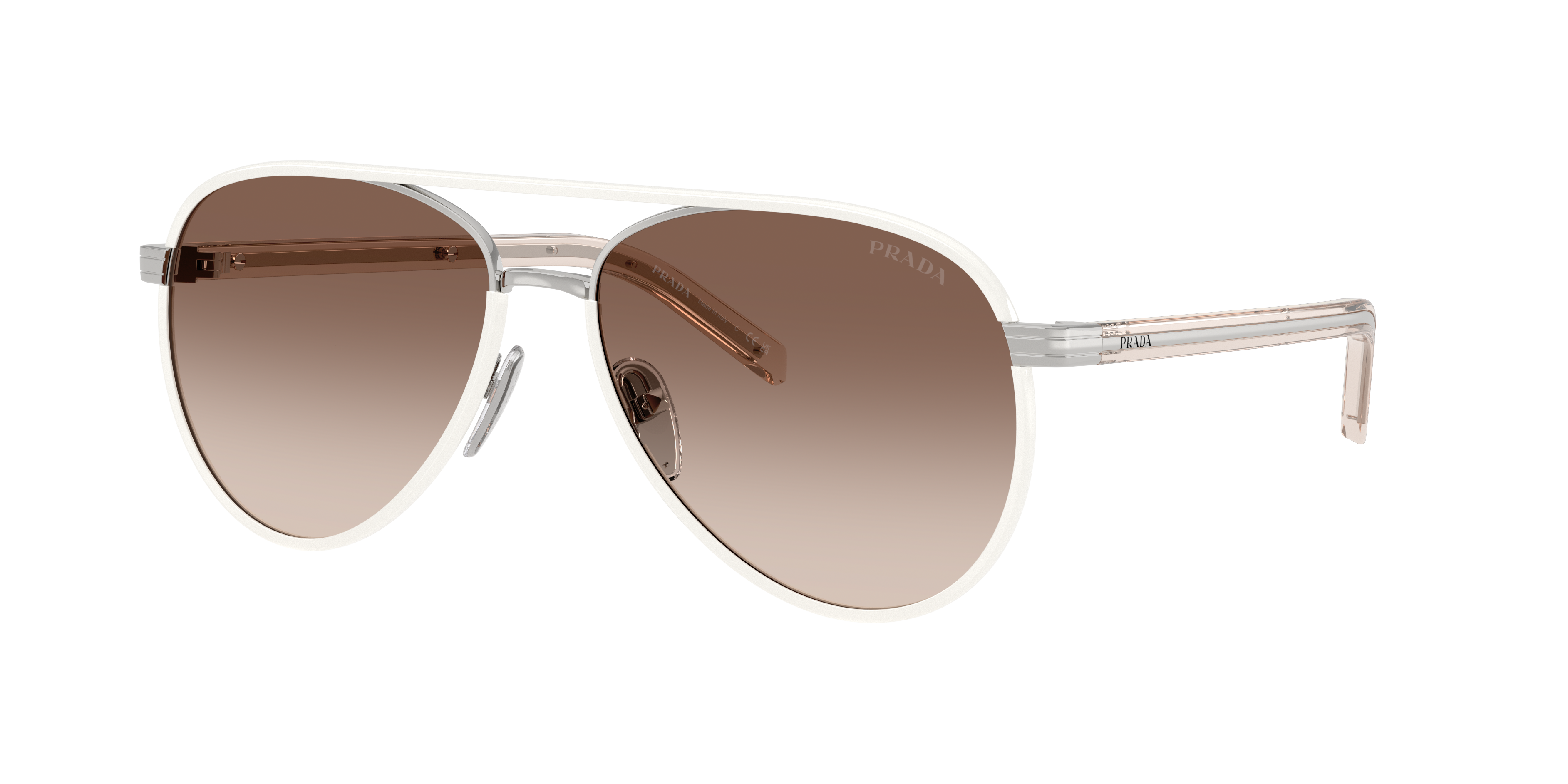 Prada Woman Sunglass PR B57S -  Frame color: Silver, Lens color: Caffe Sfumato Specchio Oro