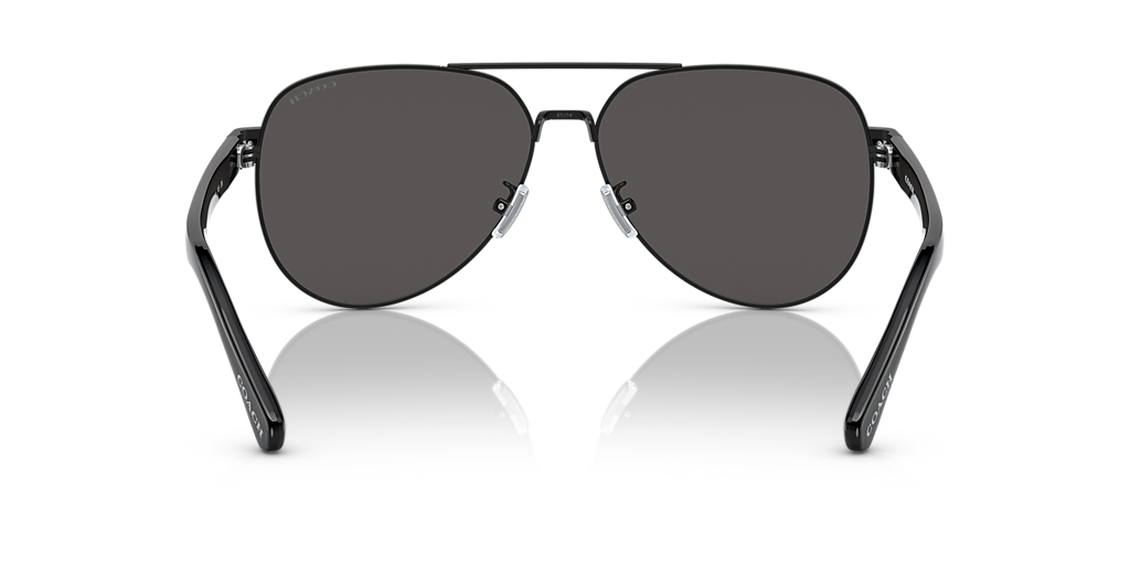 Coach Black Metal Aviator Sunglasses with Gradient Gray Lenses COACH 57mm Gradient Aviator Sunglasses | Nordstrom main image 2