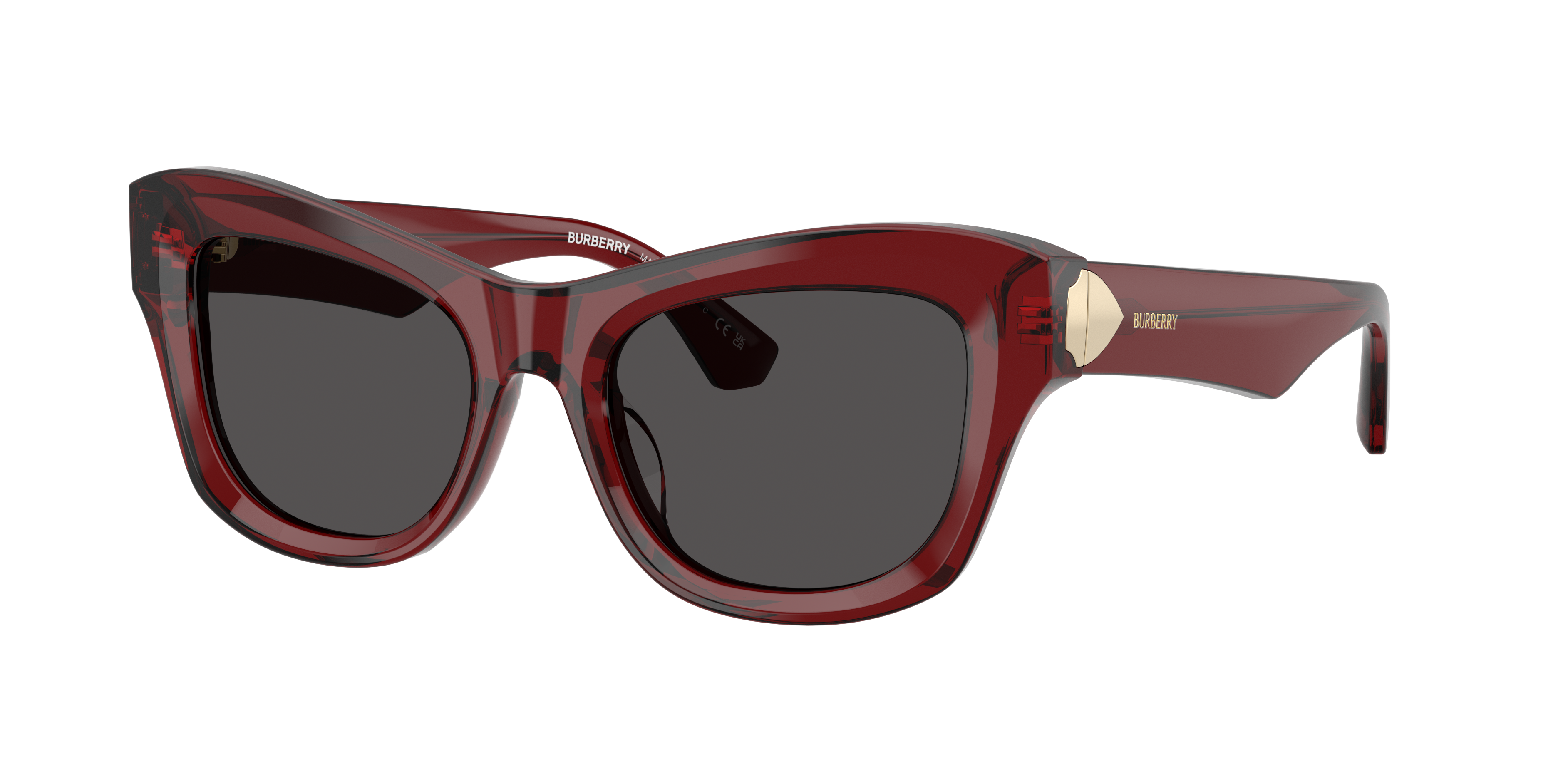 Burberry Woman Sunglass BE4442U -  Frame color: Bordeaux, Lens color: Dark Grey