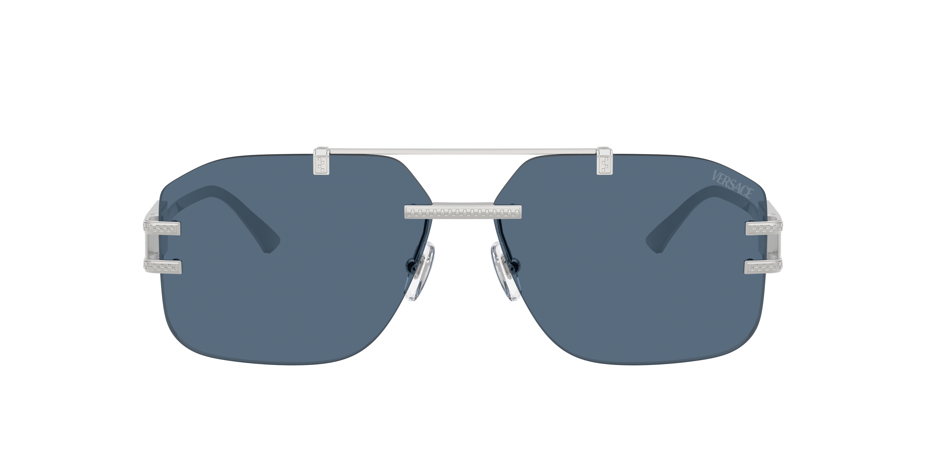 Versace VE2275 L (60 - 13) with Blue lenses and Silver frame