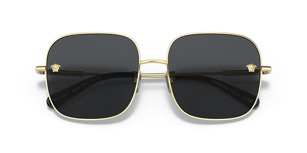 Brand New Versace Sunglasses VE 2246 D 100287 Gold Dark Grey Sunglasses Versace VE 2246 D 100287 Gold Dark Grey main image 4