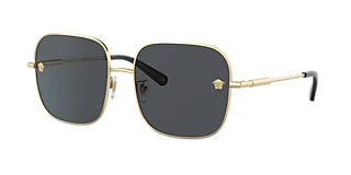 Versace VE2252 XXL (63 - 12) with Brown lenses and Gold frame