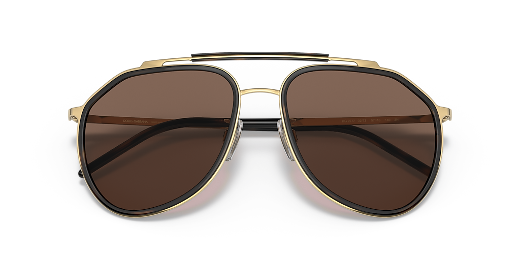 Dolce & Gabbana BB7781B732180999 関税送料込 Dolce&Gabbana DG2277 XL (57 - 18) with Brown lenses and Gold