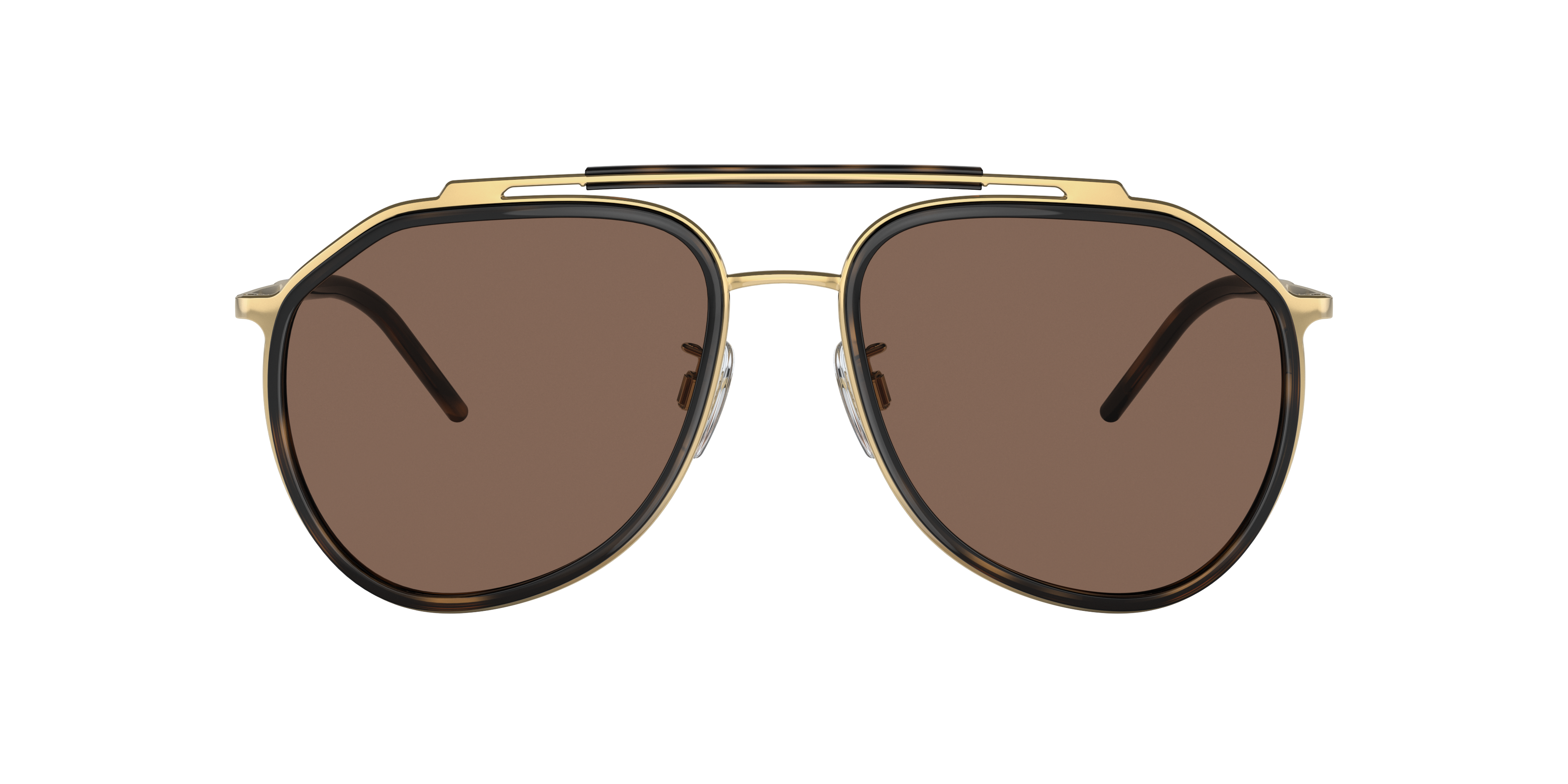 Dolce&Gabbana DG2277 XL (57 - 18) with Brown lenses and Gold