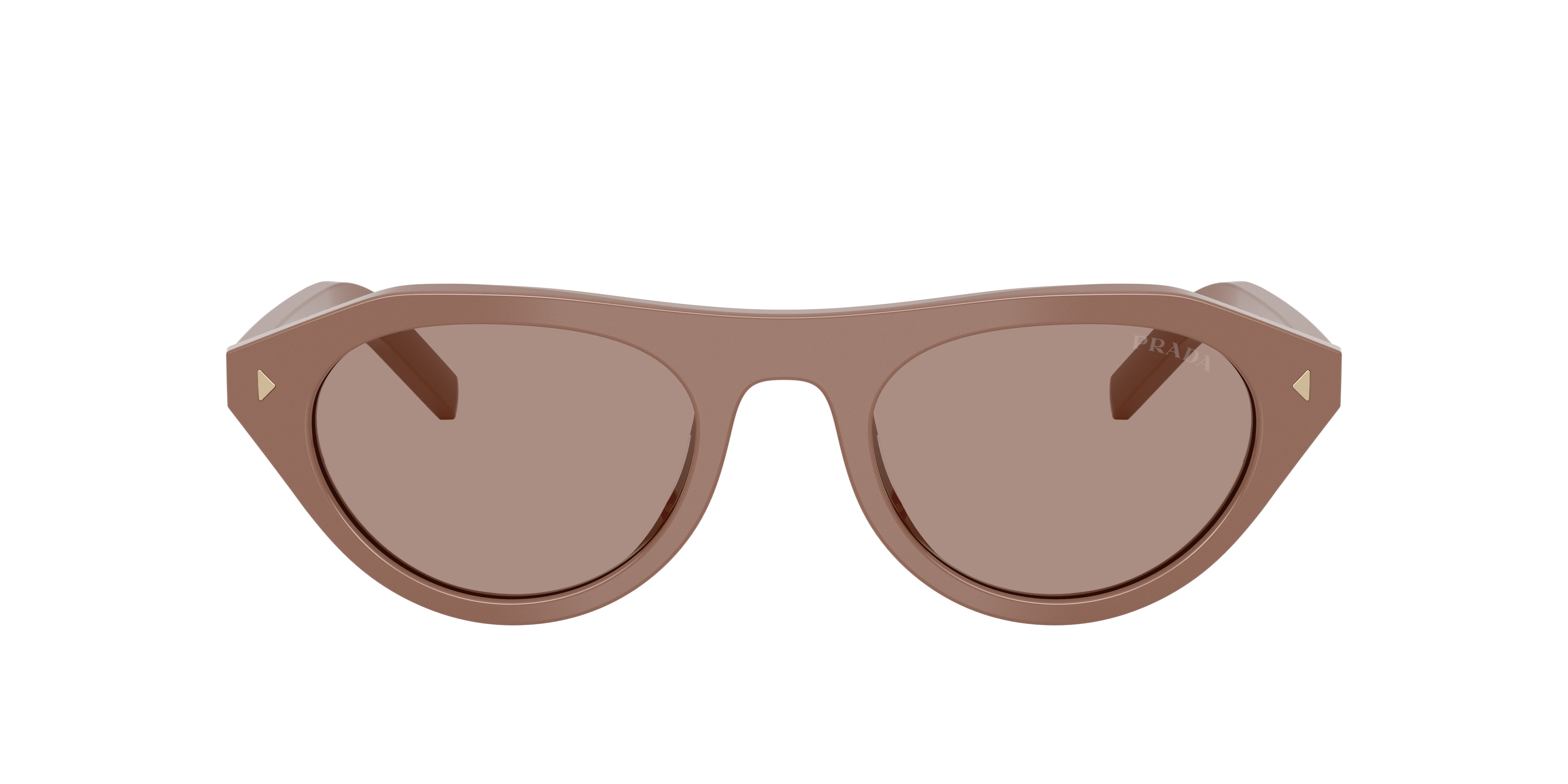 Prada Womens Brown Pr B15s Oval-frame Acetate Sunglasses In Brown