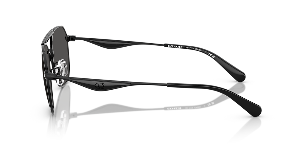 Cassedy ブラックメガネ 58-23-146 Coach HC7178 CAE80 XXL (57 - 19) with Grey lenses and Black frame