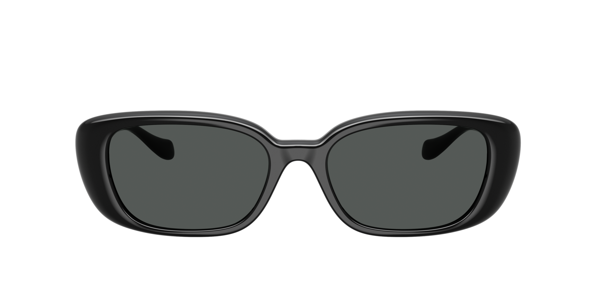 Versace VE4504D GB1/87 Rectangle Sunglasses – Shiny Black/Grey Versace VE4504D Sunglasses GB1/87 Black - eye-oo.com main image 2