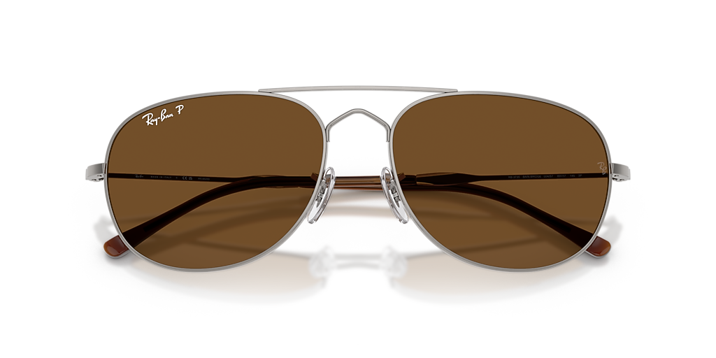 Ray-Ban Bain Bridge XXL (60 - 17) with Brown lenses and Grey frame