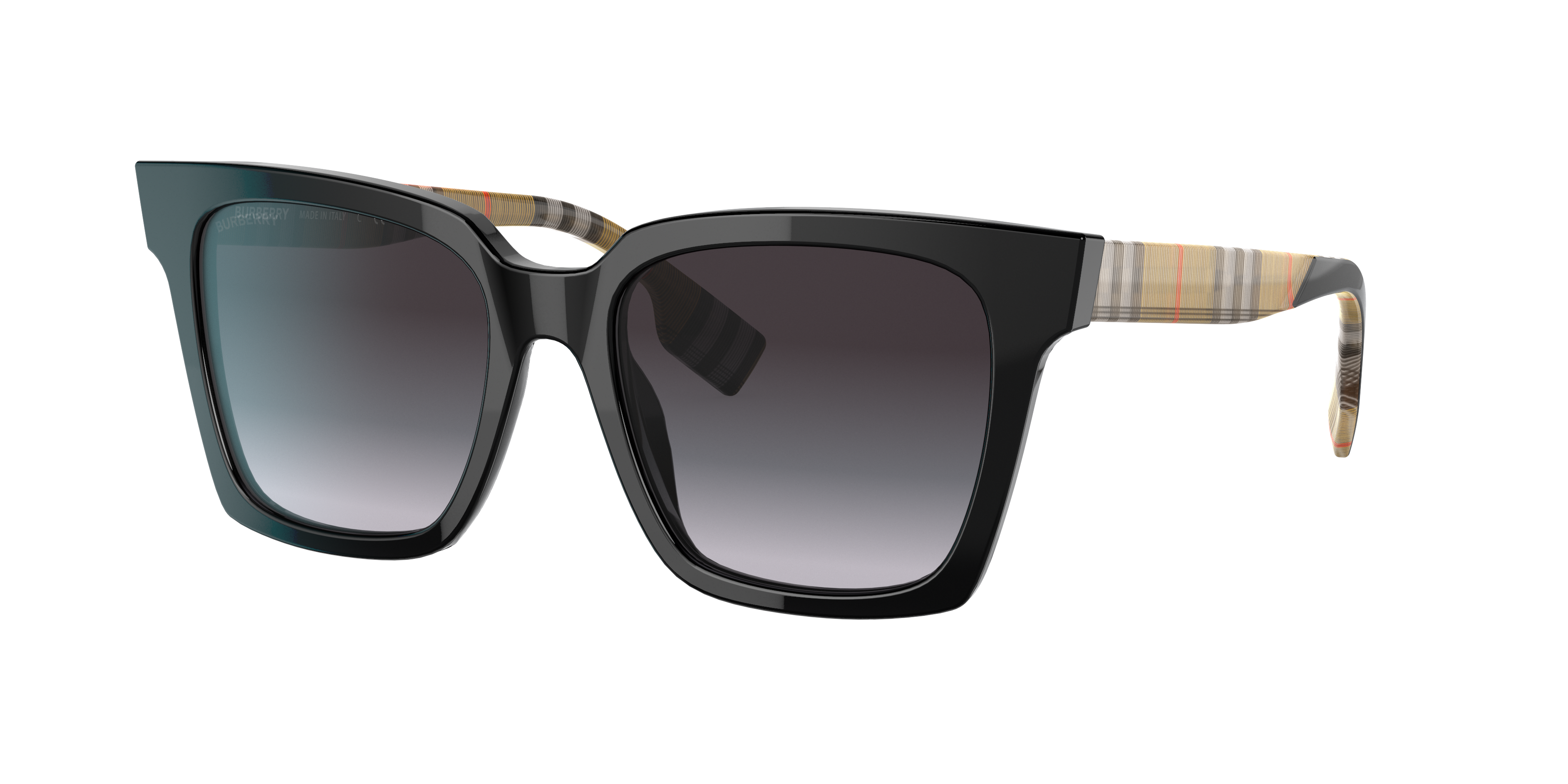 Burberry Woman Sunglass Maple -  Frame color: Black, Lens color: Grey Gradient