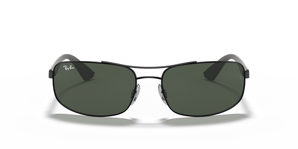 RAY-BAN RB3527 Black - Men Sunglasses, Green Lens