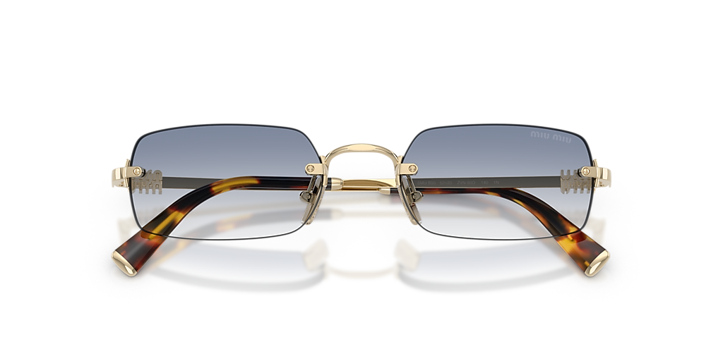 Miu Miu MU B50S S (50 - 20) with Blue lenses and Gold frame  display picture 1