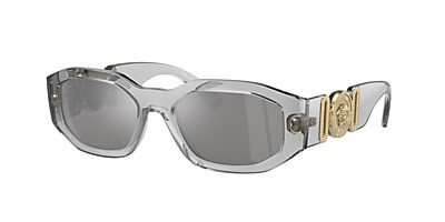 Versace VE4361 Biggie 53 Hellgrau verspiegelt Silber & Grau 