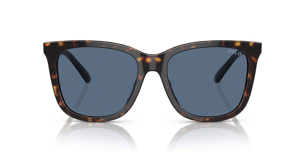Ralph Lauren Sunglasses Sun Glasses Cat Eye Polarized Tortoise Shell Blue Black Polo Ralph Lauren PH4201U L (55 - 18) with Blue lenses and  main image 3