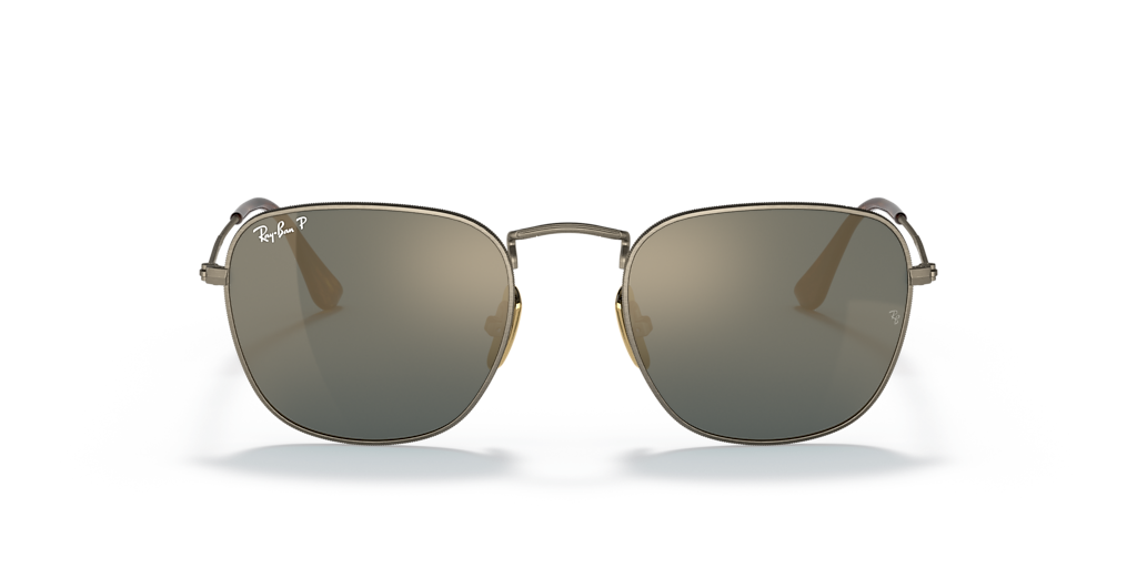 RAY-BAN RB8157 Frank Titanium Gold - Men Sunglasses, Crystal Blue Polarized Lens