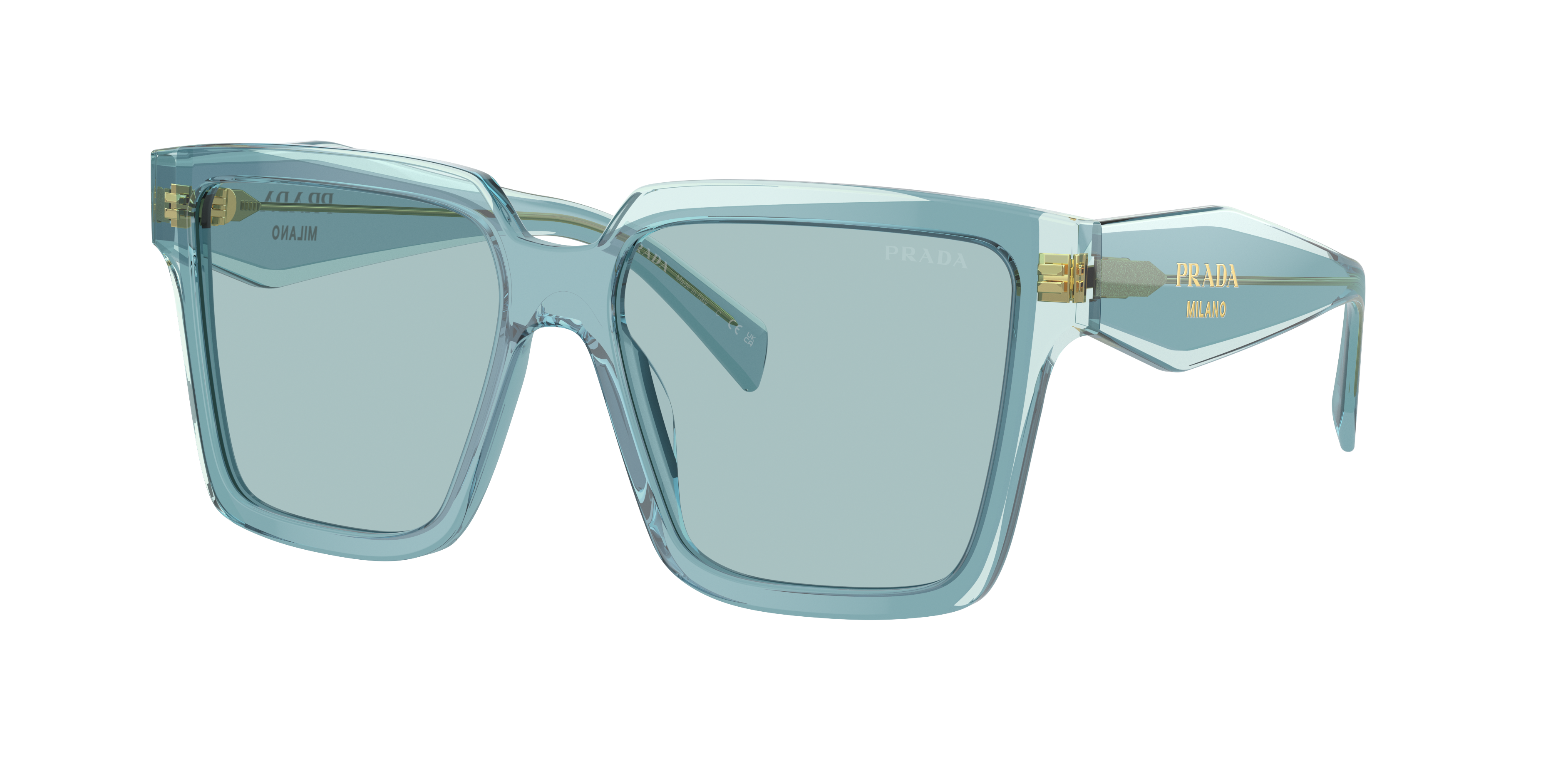 Prada PR 24ZS M (56 - 16) with Blue lenses and Blue frame