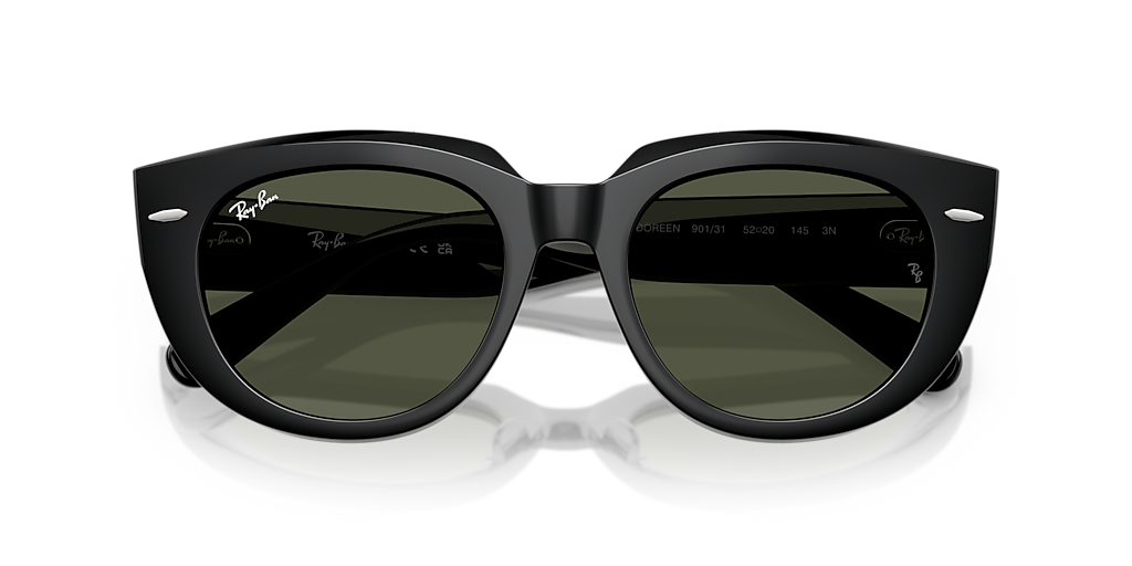Ray-Ban サングラス DOREEN RB2286F 901/31 ブラック グリーン Ray-Ban RB2286 Doreen M (49 - 20) with Green lenses and