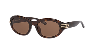 NEW BALENCIAGA women\'s bb0321s sunglasses in tortoise/grey lenses Balenciaga BB0321S L (57 - 17) with Grey lenses and Tortoise  main image 4