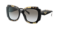 PRADA PR 16YS Black - Woman Luxury Sunglasses, Dark Grey Lens