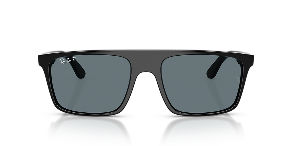 Ray-Ban RB2222F XL (57 - 20) with Blue lenses and Black frame
