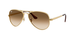 Ray-Ban Aviator Max XL (58 - 16) met Grijs Brillenglazen en Goud