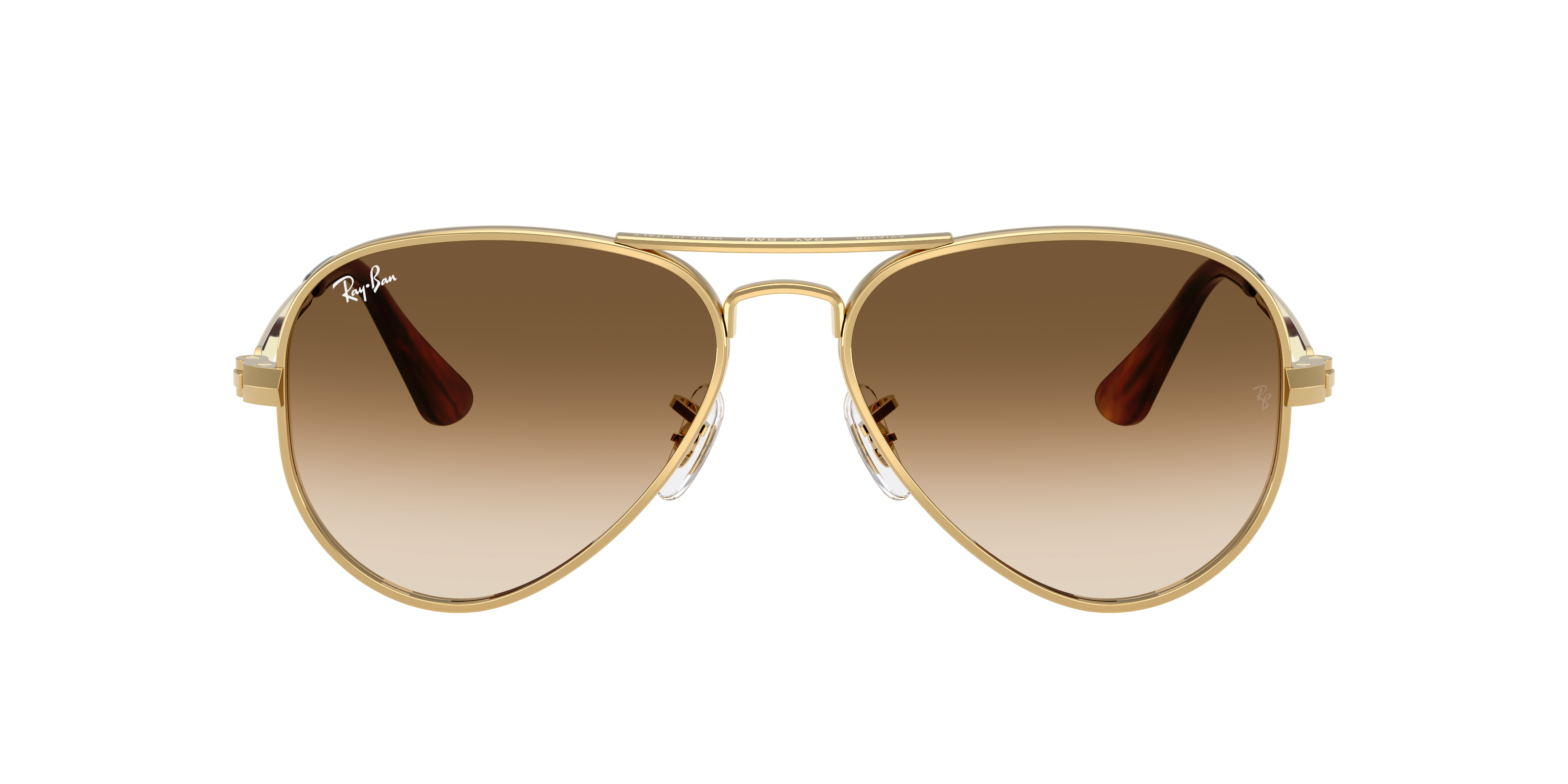 レイバン サングラス ティアドロップ パイロット ゴールド RayBan Ray-Ban AVIATOR MAX XXL (62 - 16) with Brown lenses and Gold frame