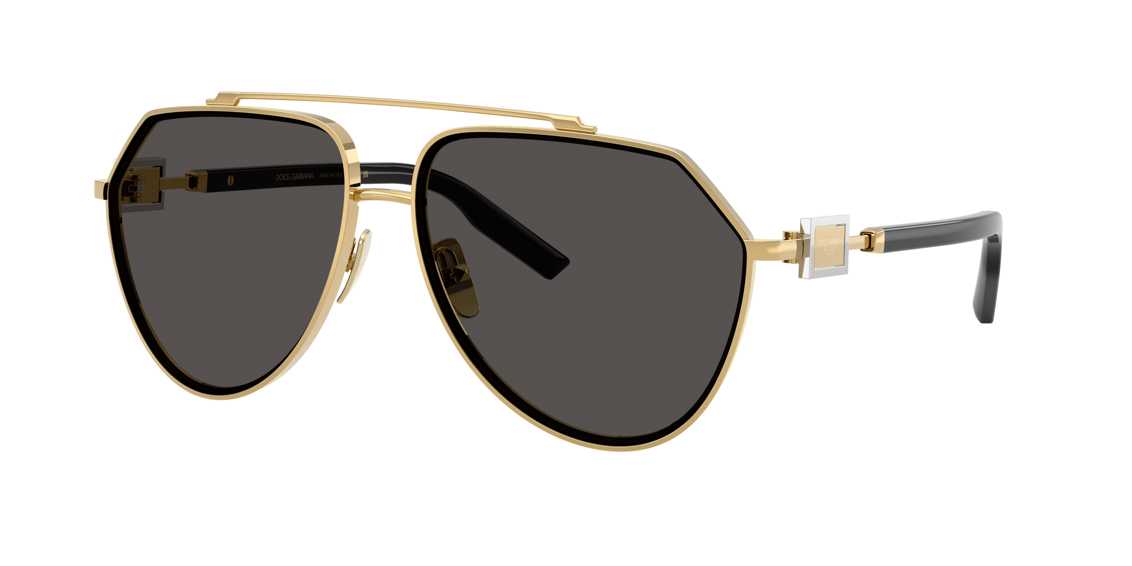 Dolce&Gabbana Man Sunglass DG2315 -  Frame color: Gold, Lens color: Dark Grey