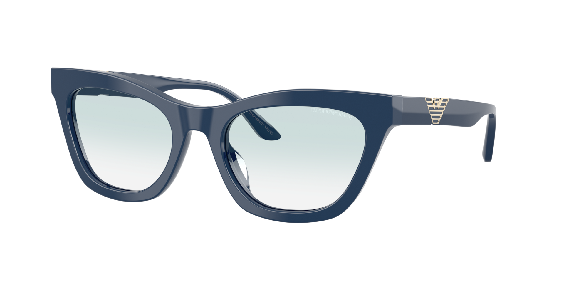 Emporio Armani Woman Sunglass EA4259U -  Frame color: Shiny Blue, Lens color: Clear Gradient Blue