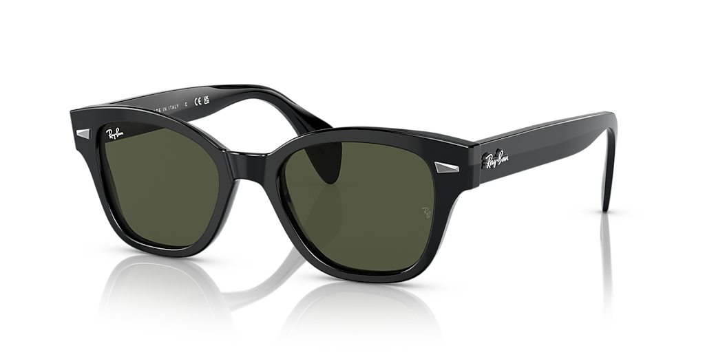 Ray-Ban RB0880S L (52 19) with Green lenses and Black frame