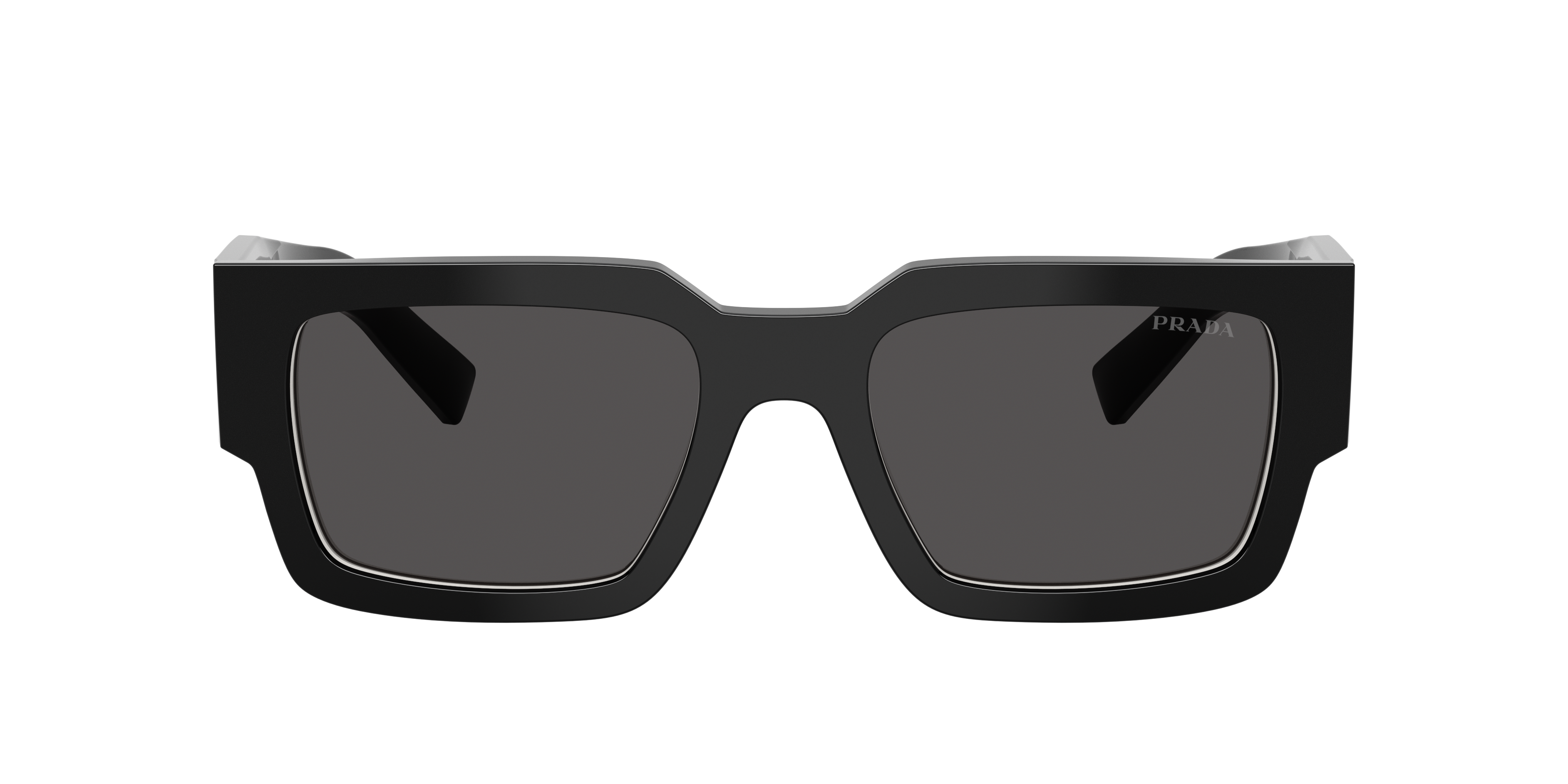 Prada PR B17SF L (55 - 18) with Grey lenses and Black frame