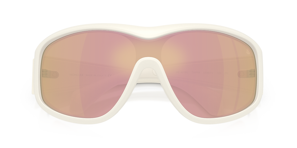 MONCLER ME8016U Thyra Matte Vanilla - Unisex Sunglasses, Brown Mirror Gold Lens