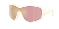 MONCLER ME8016U Thyra Matte Vanilla - Unisex Sunglasses, Brown Mirror Gold Lens