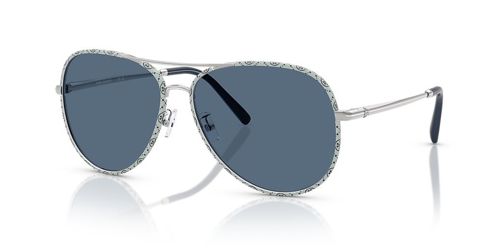 Tory Burch TY6114 XL (60 - 14) with Blue lenses and Silver