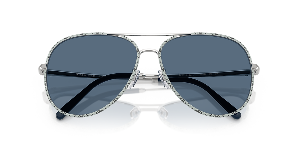 Tory Burch TY6114 XL (60 - 14) with Blue lenses and Silver  display picture 3
