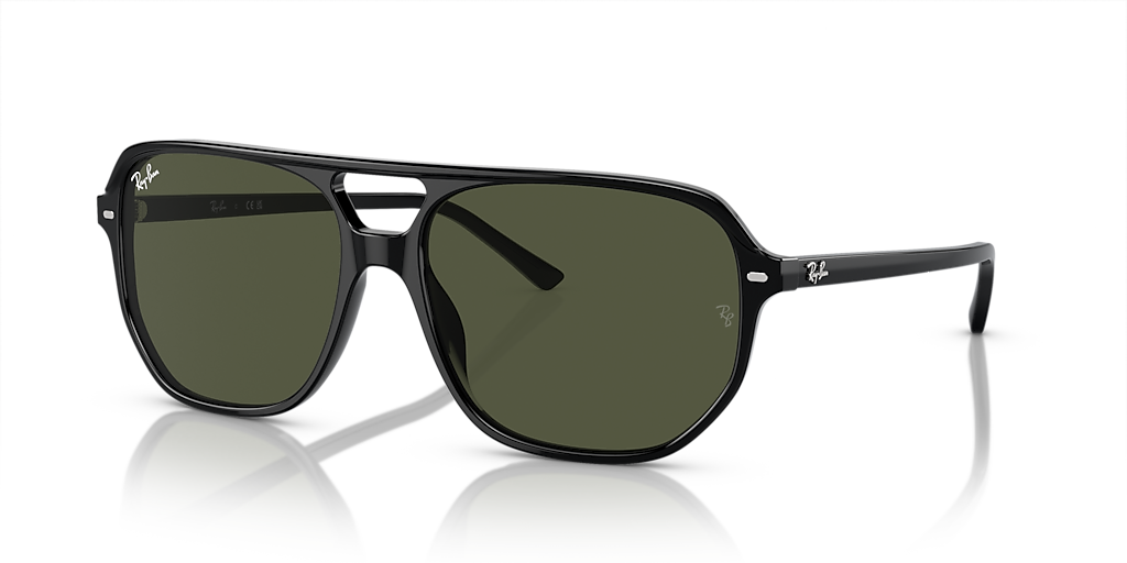 Ray-Ban Bill One XL (60 - 16) with Green lenses and Black frame