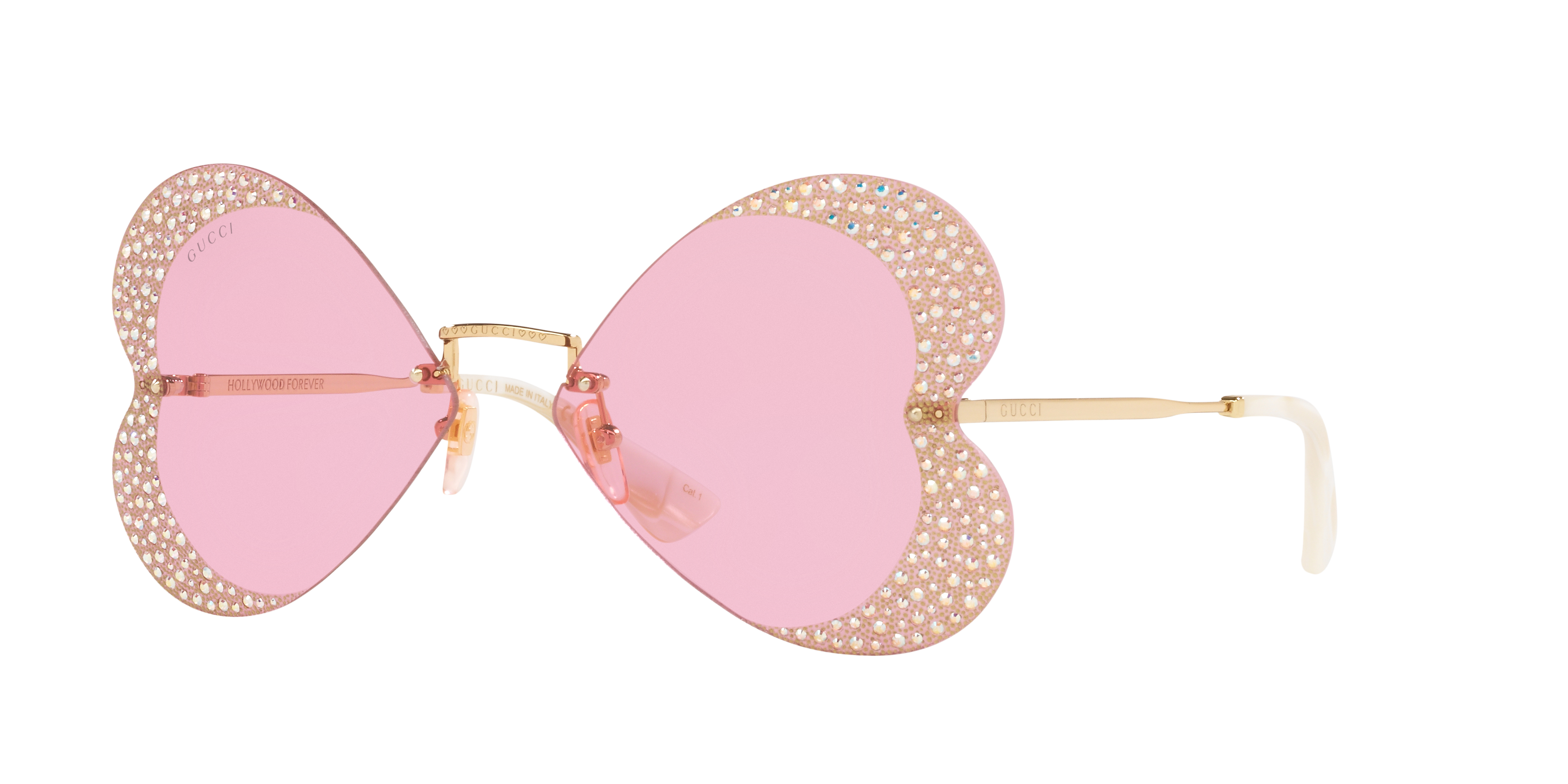 Gucci Woman Sunglass GG0897S-001 -  Frame color: Gold, Lens color: Pink