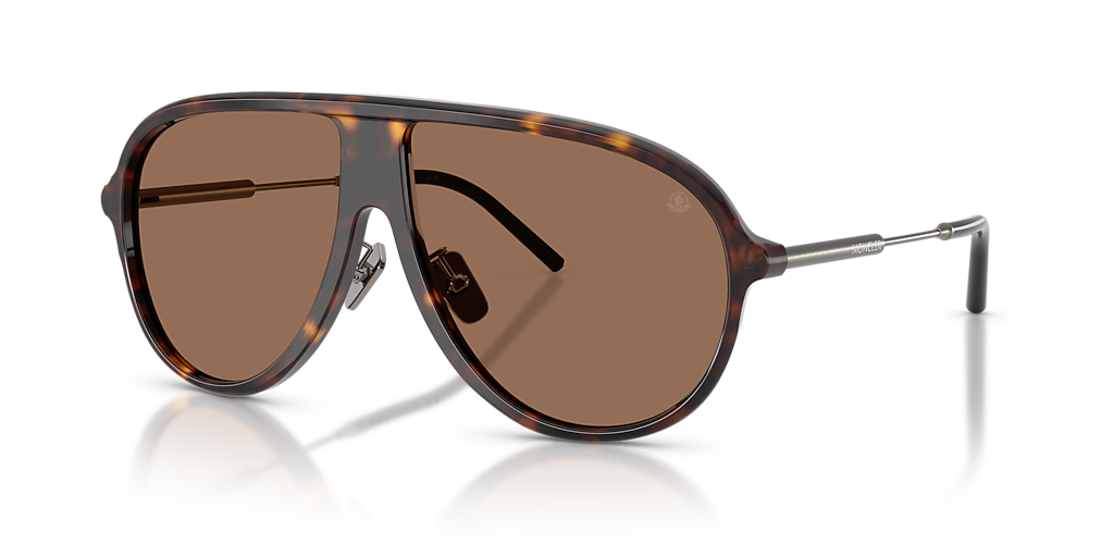 Moncler ME6009 GLYDE XXL (61 - 12) com Lentes Marrom e Armação