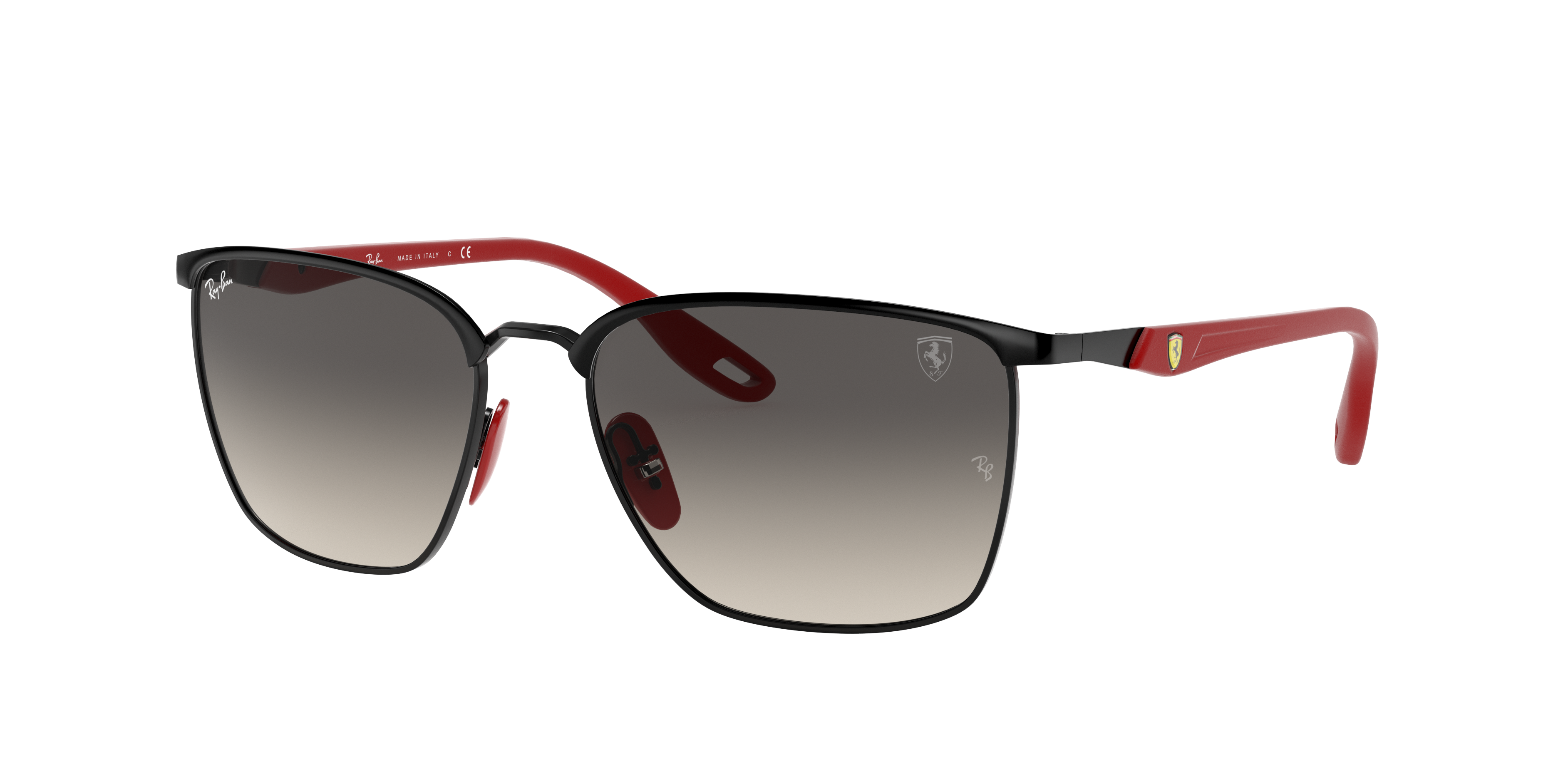 Ray-Ban Unisex Sunglass RB3673M Scuderia Ferrari Collection -  Frame color: Black, Lens color: Grey Gradient