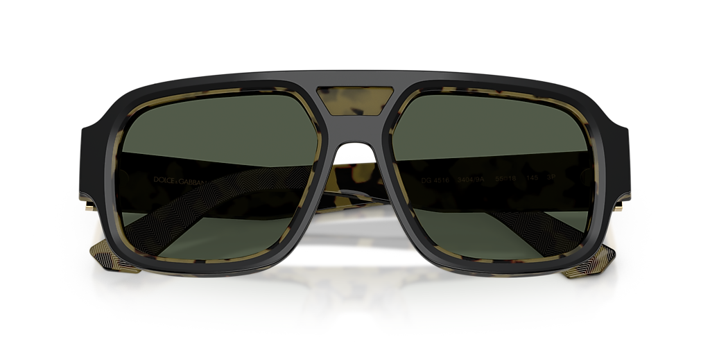 Dolce&Gabbana DG4516 L (55 - 18) with Green lenses and Black  display picture 3