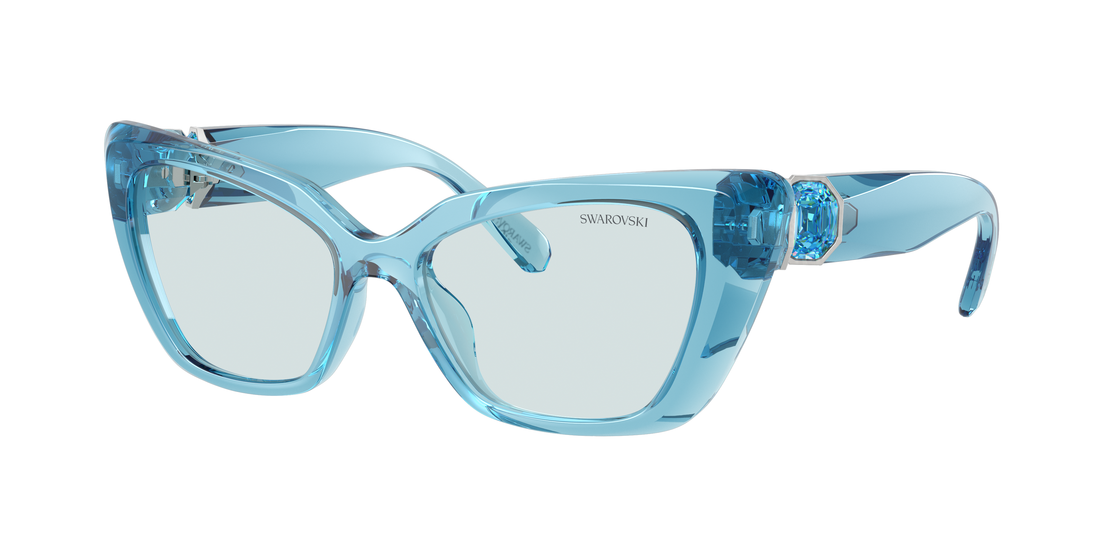 Swarovski Woman Sunglass SK6047 -  Frame color: Transparent Light Blue, Lens color: Photo Azure