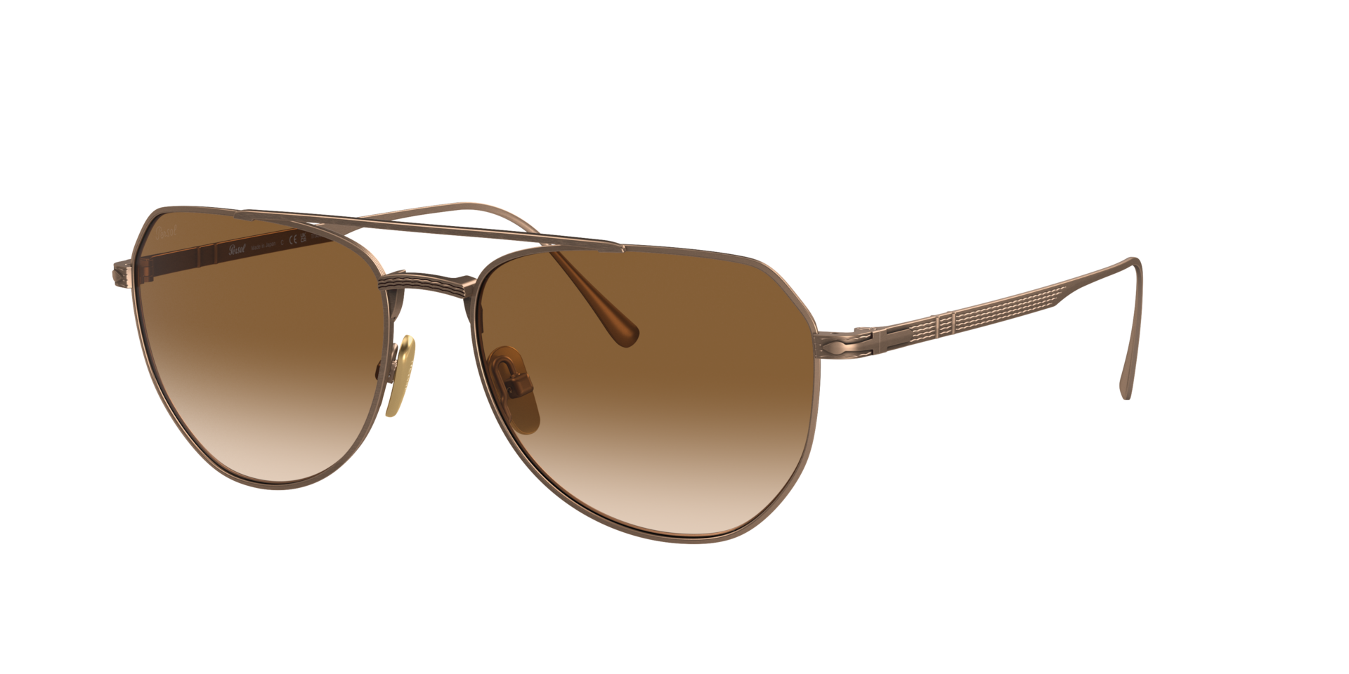 Persol Unisex Sunglass PO5003ST - Frame color: Bronze, Lens color: Brown Gradient