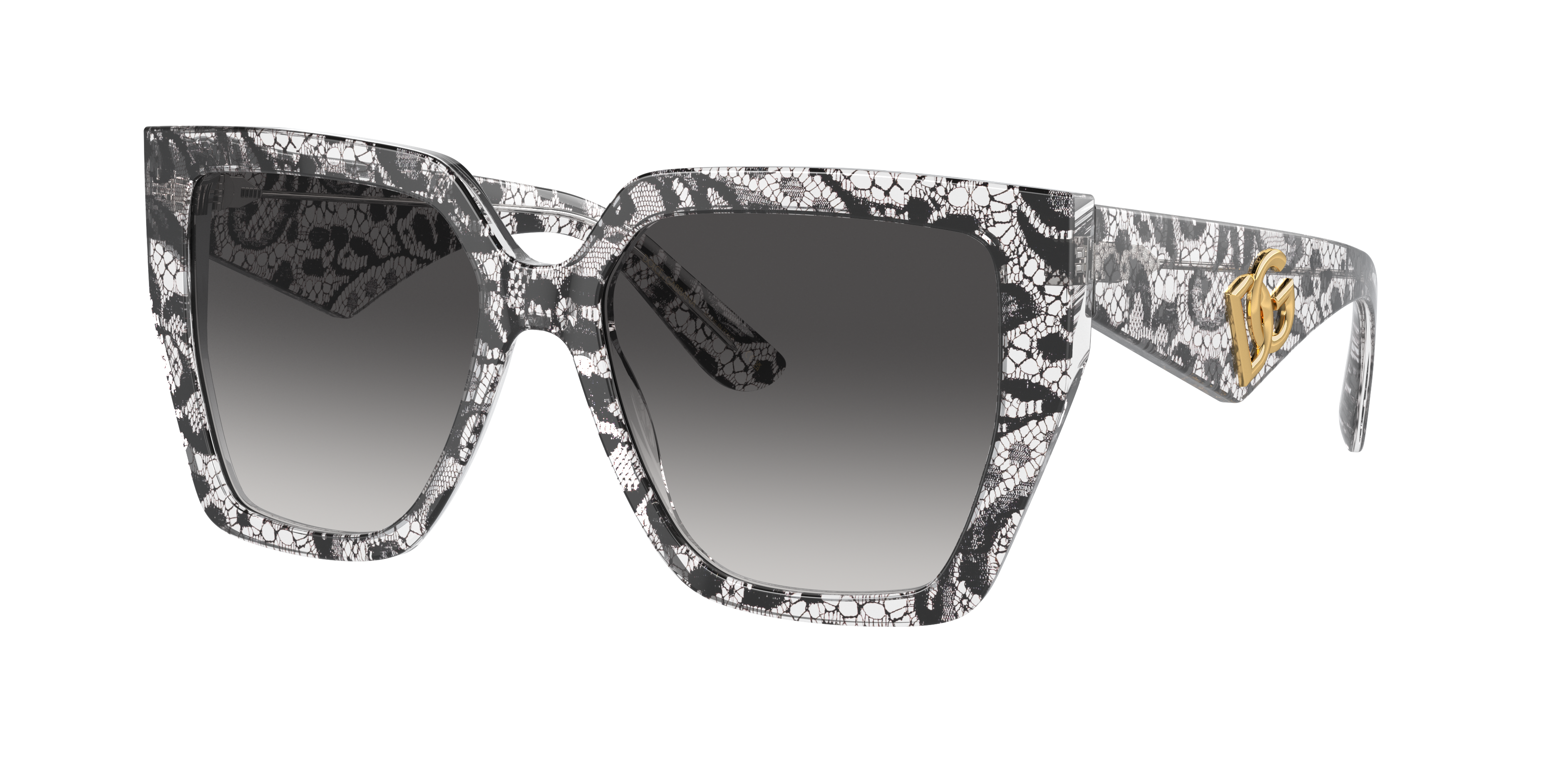 Dolce&Gabbana Woman Sunglass DG4438 -  Frame color: Black Lace, Lens color: Grey Gradient
