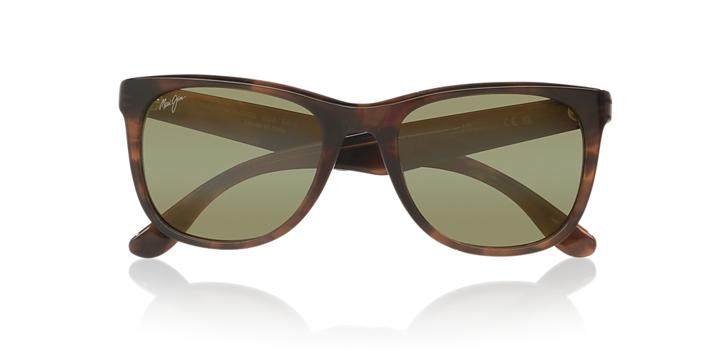 Maui Jim Kikonia Xl L (55 - 22) with Green lenses and Brown frame